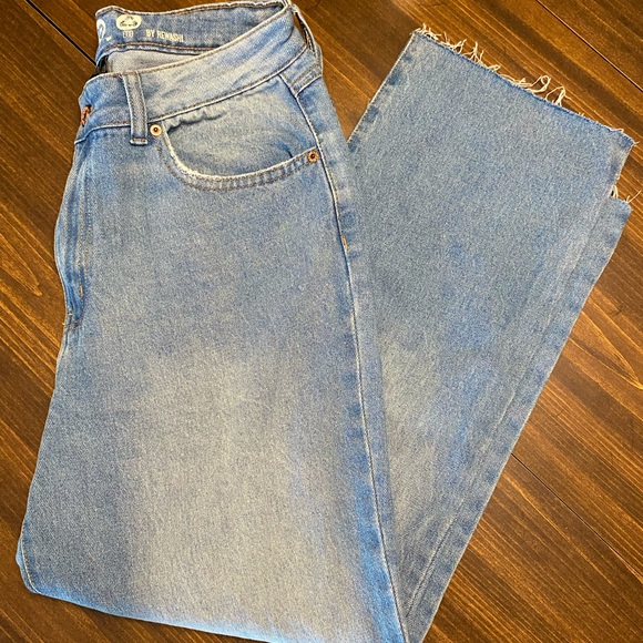 Size 9/29 Super High Rise Vintage Style Mom Jeans by Rewash Peace Love Eco - Picture 1 of 8